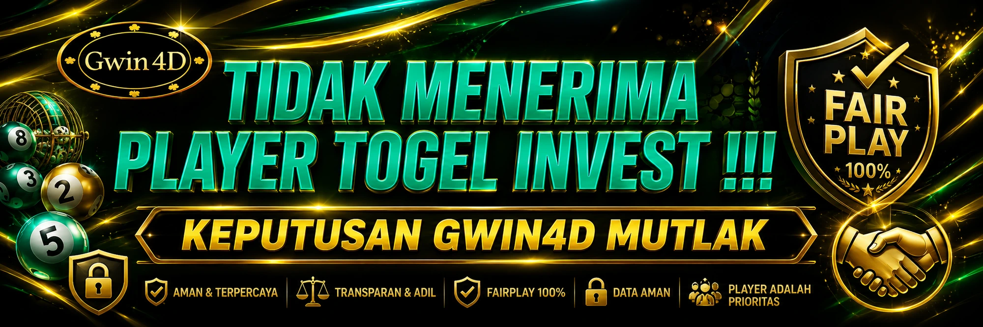 TIDAK MENERIMA PEMAIN TOGEL INVEST
